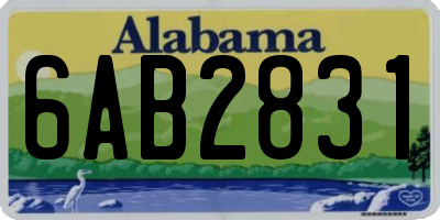 AL license plate 6AB2831