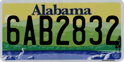 AL license plate 6AB2832