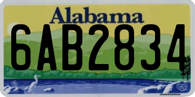 AL license plate 6AB2834