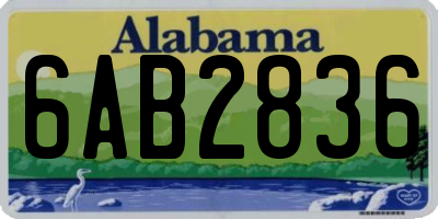 AL license plate 6AB2836