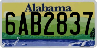 AL license plate 6AB2837