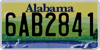 AL license plate 6AB2841