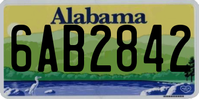 AL license plate 6AB2842