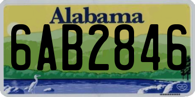 AL license plate 6AB2846