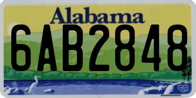 AL license plate 6AB2848