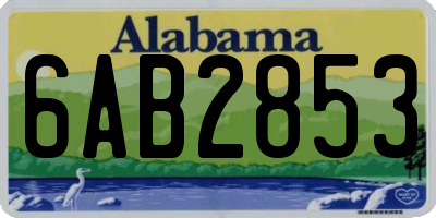 AL license plate 6AB2853