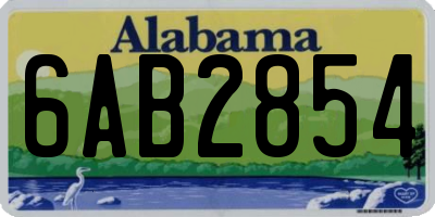 AL license plate 6AB2854
