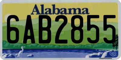 AL license plate 6AB2855