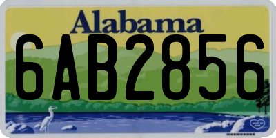 AL license plate 6AB2856