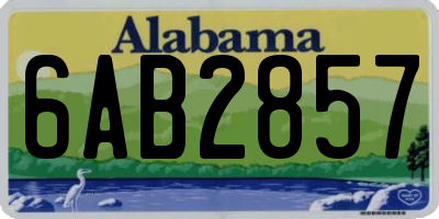 AL license plate 6AB2857