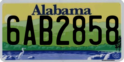 AL license plate 6AB2858