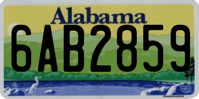 AL license plate 6AB2859