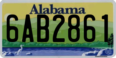 AL license plate 6AB2861