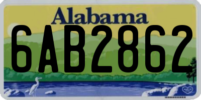 AL license plate 6AB2862