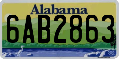 AL license plate 6AB2863