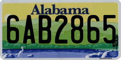 AL license plate 6AB2865