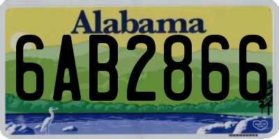 AL license plate 6AB2866