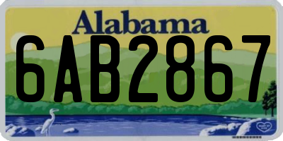 AL license plate 6AB2867