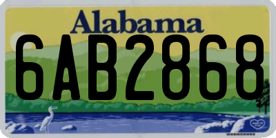 AL license plate 6AB2868