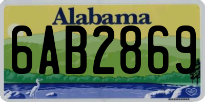 AL license plate 6AB2869
