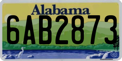AL license plate 6AB2873