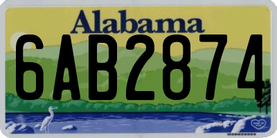 AL license plate 6AB2874