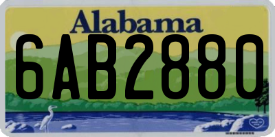 AL license plate 6AB2880
