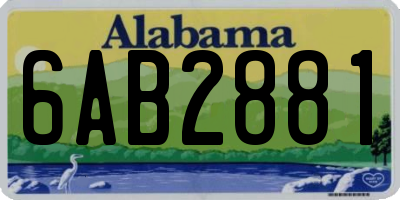AL license plate 6AB2881