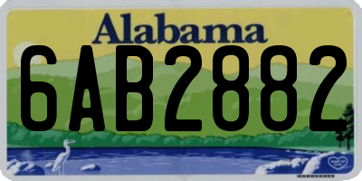 AL license plate 6AB2882