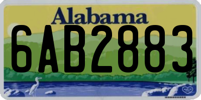AL license plate 6AB2883