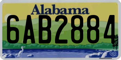 AL license plate 6AB2884