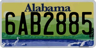 AL license plate 6AB2885