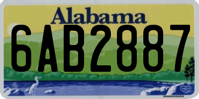 AL license plate 6AB2887