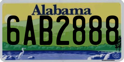 AL license plate 6AB2888