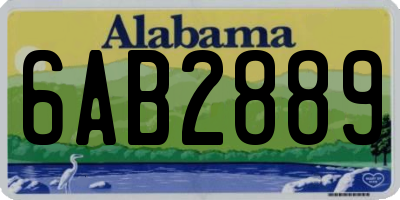 AL license plate 6AB2889