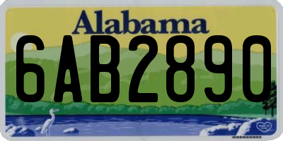 AL license plate 6AB2890