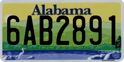 AL license plate 6AB2891
