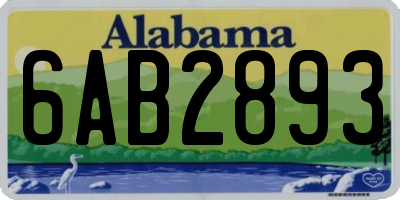 AL license plate 6AB2893