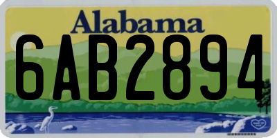 AL license plate 6AB2894