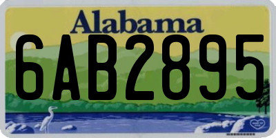 AL license plate 6AB2895