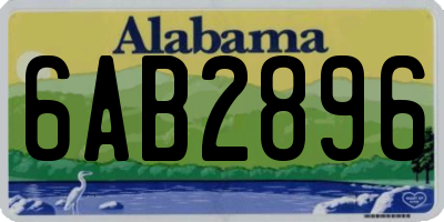 AL license plate 6AB2896