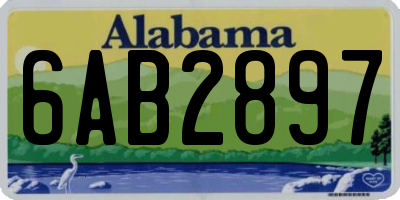 AL license plate 6AB2897