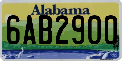 AL license plate 6AB2900
