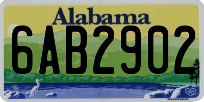 AL license plate 6AB2902