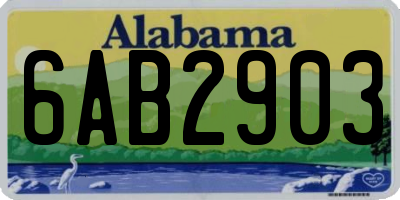 AL license plate 6AB2903
