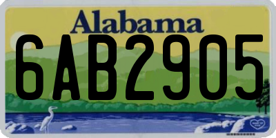 AL license plate 6AB2905