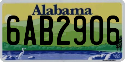 AL license plate 6AB2906