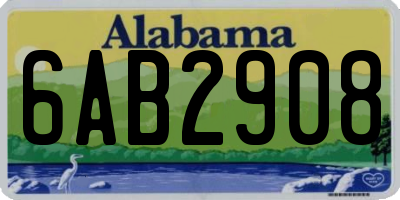 AL license plate 6AB2908