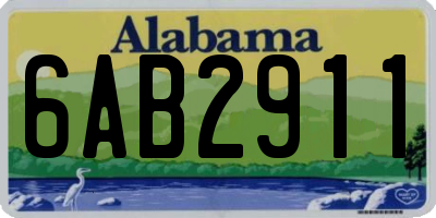 AL license plate 6AB2911