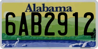 AL license plate 6AB2912